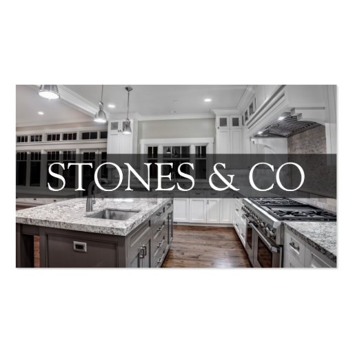Tile Stone Granite Marble Construction Business Business Cards (front side)