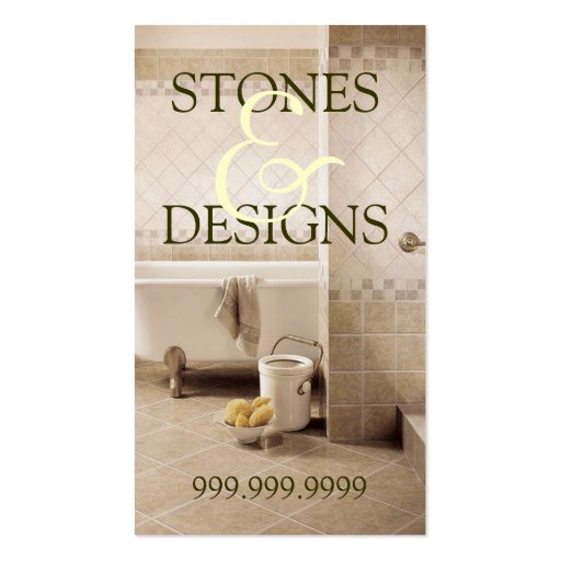 Tile Stone Granite Marble Construction Flooring Business Card Templates (front side)