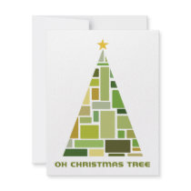 Tiled Christmas Tree invitations