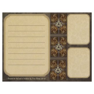 Tiled Fractal Pentacle Keepsake Paper letterhead