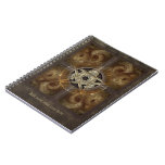 Tiled Fractal Pentacle Spiral Notebooks