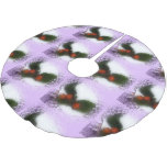 Tiled Frosty Purple Holly Brushed Polyester Tree Skirt