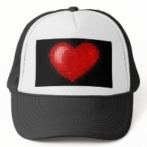 Tiled Mosaic Hearts Mesh Hat