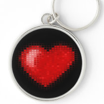 Tiled Mosaic Hearts Keychain