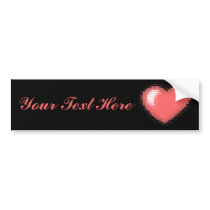 Tiled Mosaic Hearts (Pink) Bumper Stickers