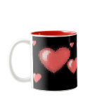 Tiled Mosaic Hearts (Pink) Mugs