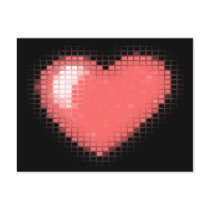 Tiled Mosaic Hearts (Pink) Postcard