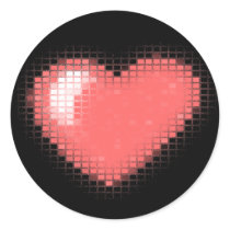 Tiled Mosaic Hearts (Pink) Sticker