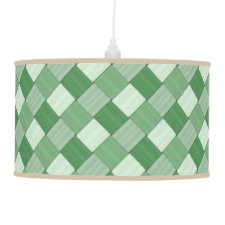 Tiled Spring Green Diagonal Woven Pattern Pendant Lamp