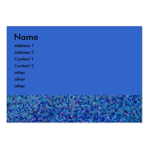 tiles blue business cards (front side)