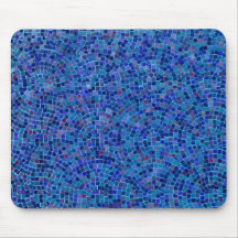 tiles blue mouse pad