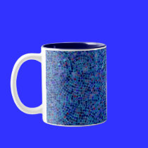tiles blue mugs