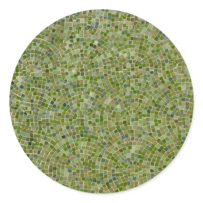 tiles green round sticker by DonnaGrayson_Photos