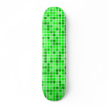 Tiles in Shades of Neon Green Skateboard Deck