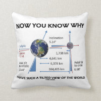 Tilted View Of The World (Orbital Variation) Throw Pillow
