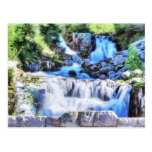 Tilted Waterfall HDR Postcard