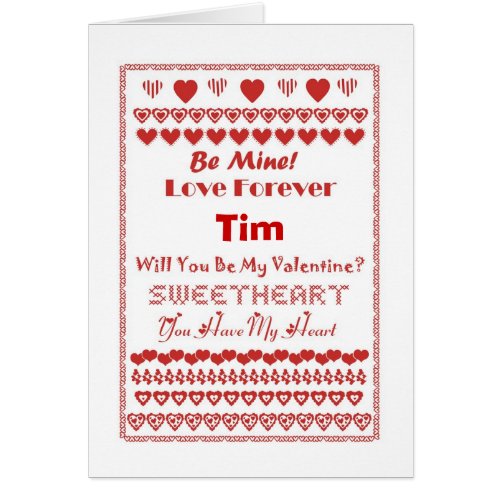 Tim Happy Valentine's Day Hearts Hearts Hearts