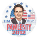 Tim Pawlenty 2012 Shirt Button stickers