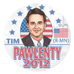 Tim Pawlenty 2012 Shirt Button Sticker
