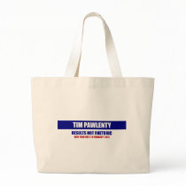 Tim Pawlenty Results Not Rhetoric Tote Bag