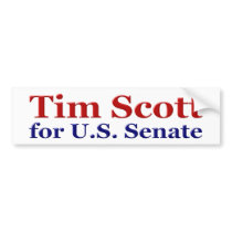 Tim Scott for Senate Bumper Sticker