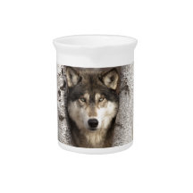 Timber wolf by Jim Zuckerman Pitchers