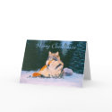 Timber Wolf Christmas Blank Card