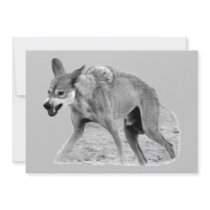 Timber Wolf Snarl Personalized Invitation