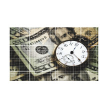 Time and Money Concept Stretched Canvas Print