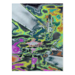 Time and Space - Floating Abstract Creation Postcard
