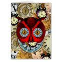 Time Flies Clocks Blank Card