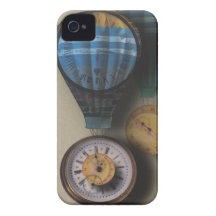 Time Flies Dirigible Steampunk Clock Air Ships iPhone 4 Case-Mate Cases