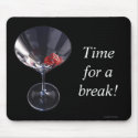 Time for a Break Dice Glass Mousepad mousepad