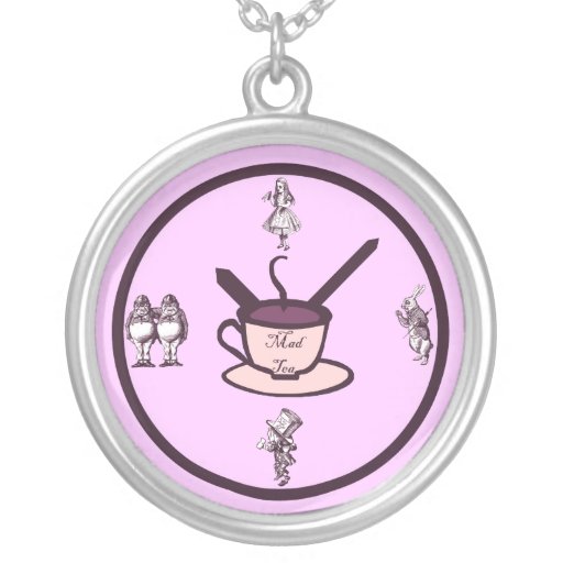 Time for a Mad Tea Party Personalized Necklace