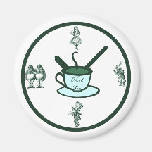 Time for a Mad Tea Party Refrigerator Magnets