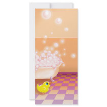 time for a rubber ducky tubby rack card template