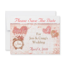 Time For Love Wedding Date Saver invitations