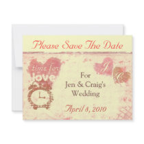 Time For Love Wedding Date Saver invitations