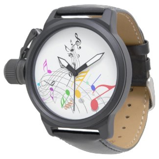time for music wrist watch