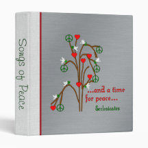 Time For Peace Vinyl Binders