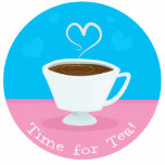 Time for Tea heart teacup Acrylic Cut Out