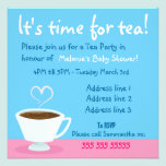 "Time for Tea" Tea party invitation invitations