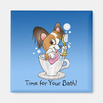 TIme for your Bath Square Magnet magnets