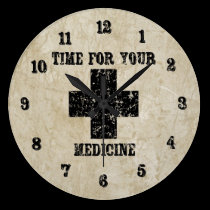 Time For Your Medicine wall clocks