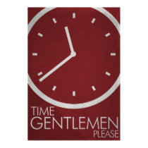 Time Gentlemen, Please! Minimalist Poster posters