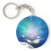 Time in Flight Key Chains
