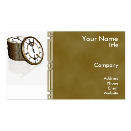 Time is Money Business Card (front side)