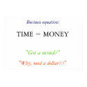 "Time is money" posters