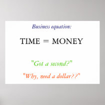 "Time is money" Posters