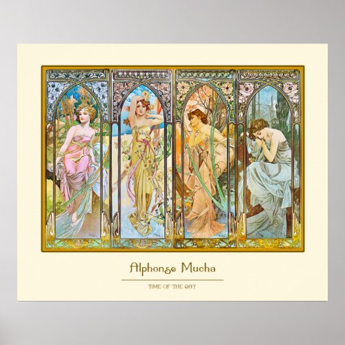 Time of the Day, Alphonse Mucha posters